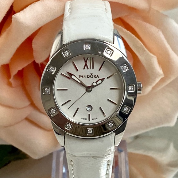 Pandora Imagine Grand Diamond Accented Bezel Stainless Steel Watch Swiss Made - Picture 4 of 16